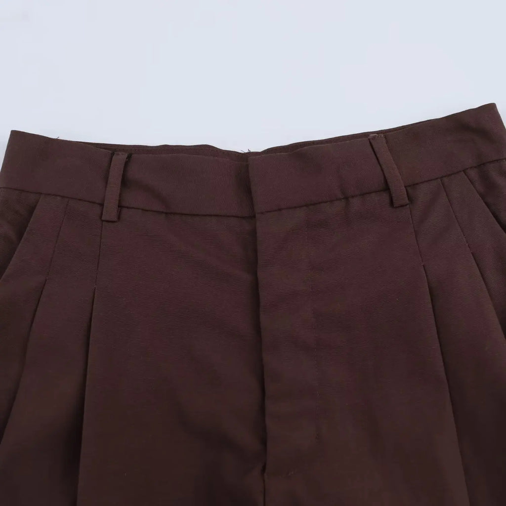 Women's Spring Pants Set with Back Opening Design Tank Top and Loose Fold Pants