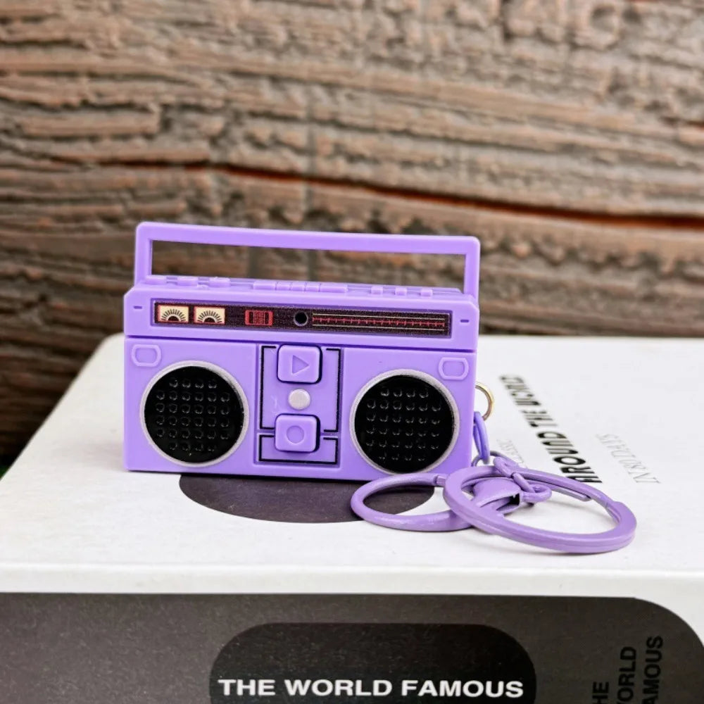 Creative Mini Radio Recorder Keychain Music Toy Gift for Kids