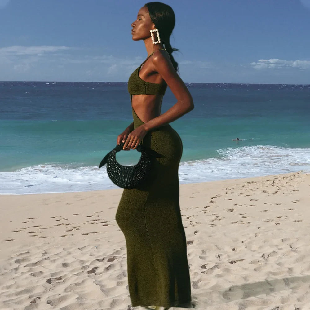 Elegant Sleeveless Backless Spaghetti Strap Party Dress