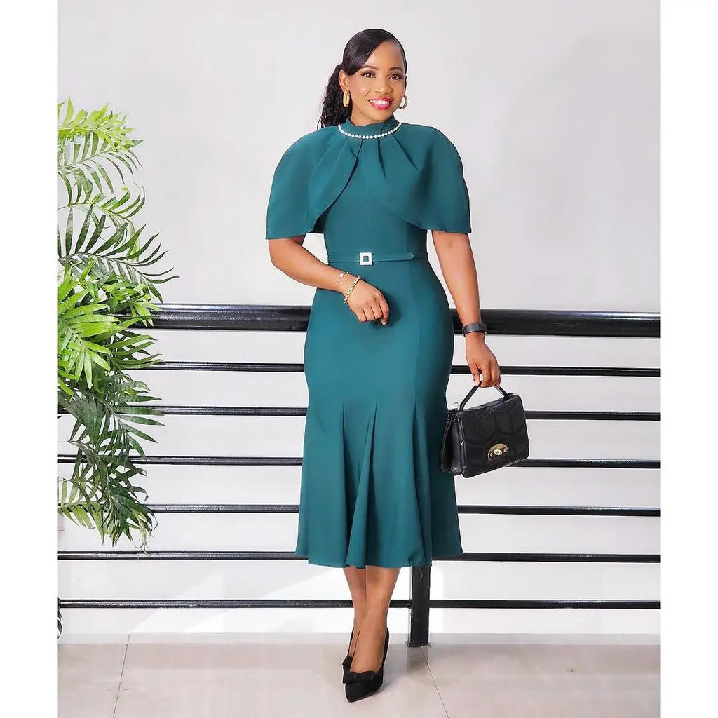 Elegant Church Dress For Women Modest Mermaid Cap Sleeve