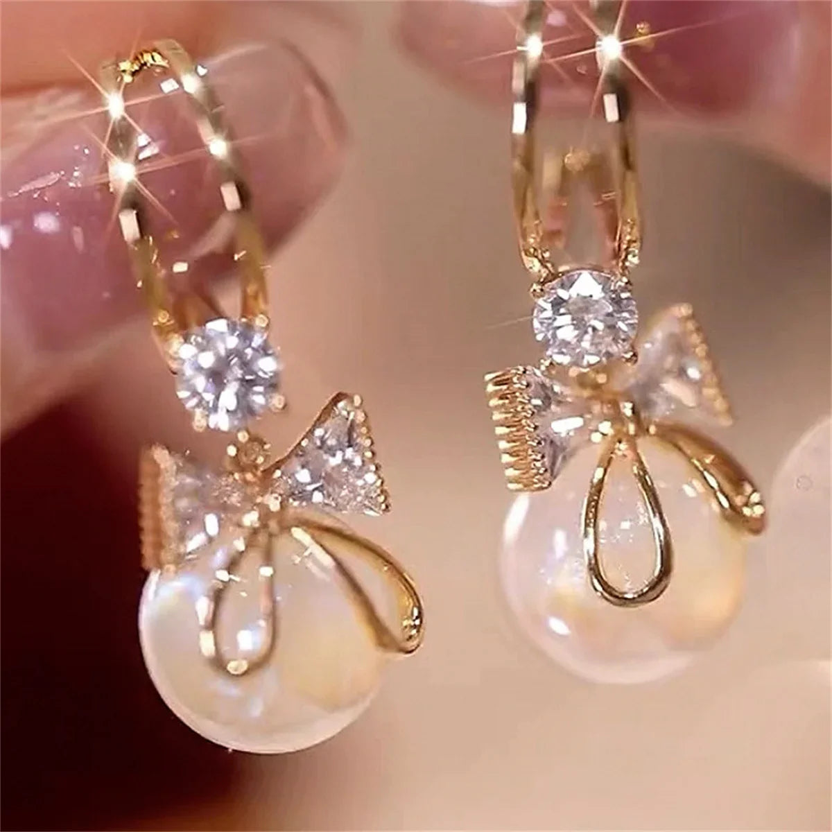 2PC Women's Trendy Bow Earrings Set for Outdoor Travel and Festival Celebrations
