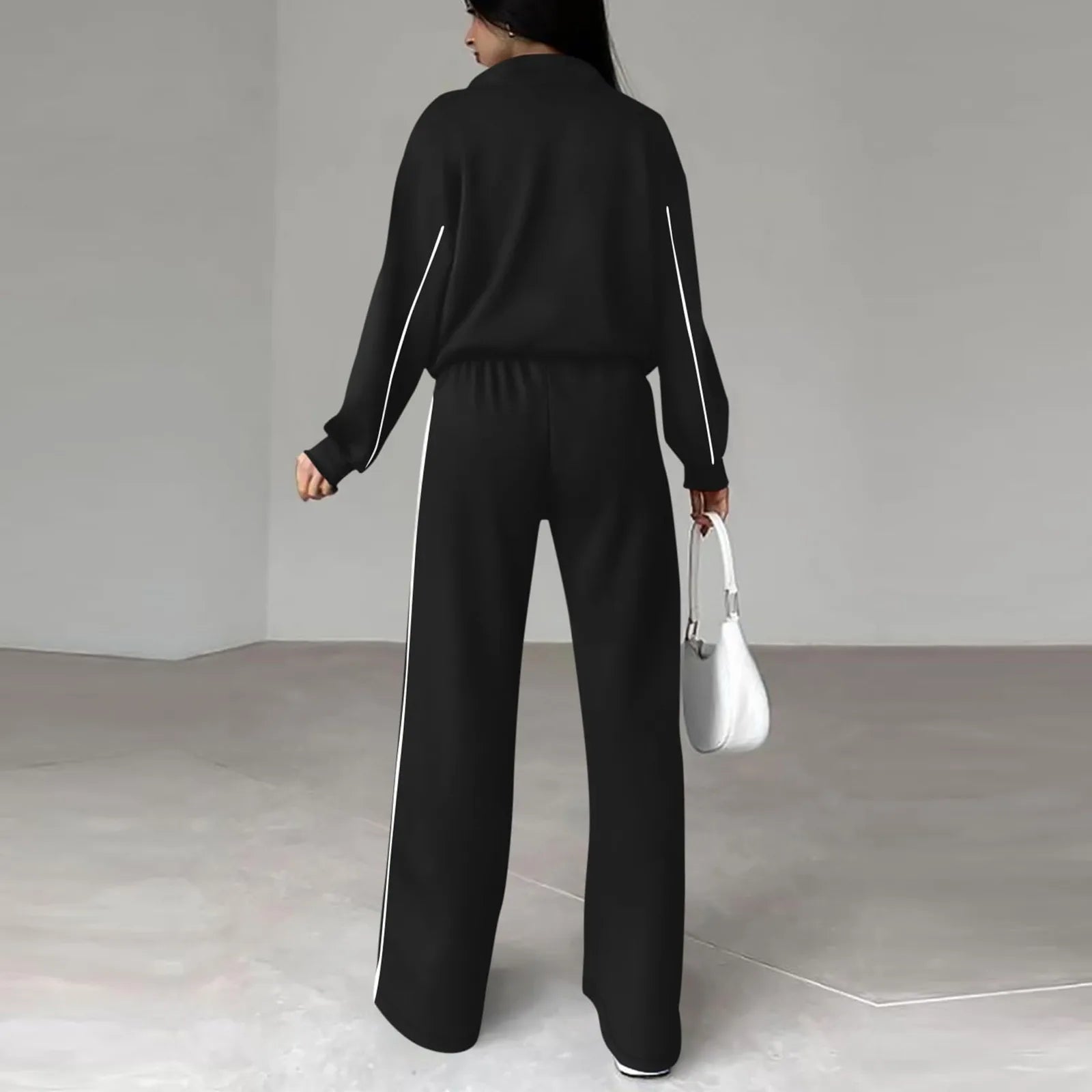 Women's Two Piece Jogger Sweatsuit Set with Long Sleeve Sweatshirt and Jogger Pants