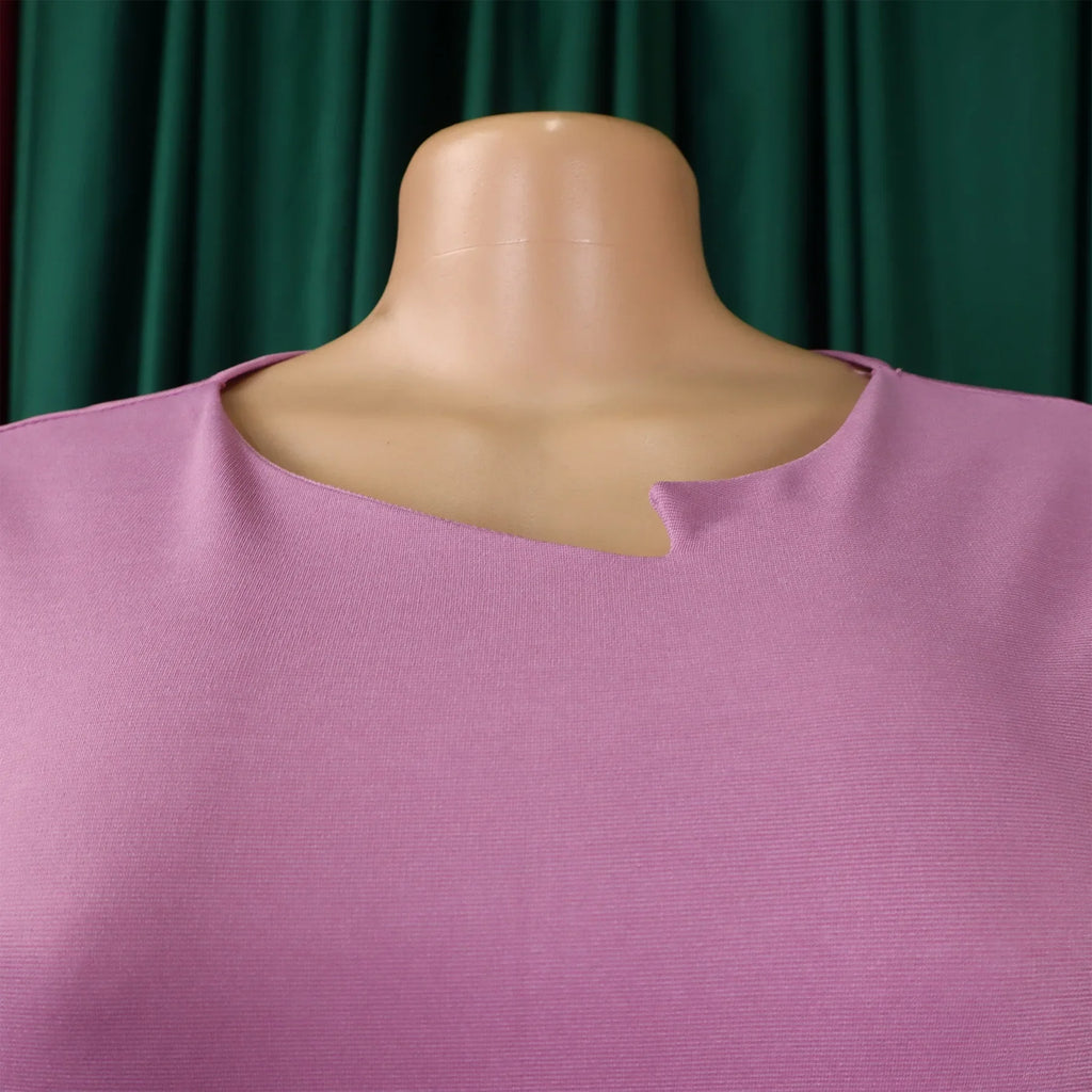 Women's Office Dress Sheath Belted Mid Calf Formal Wear