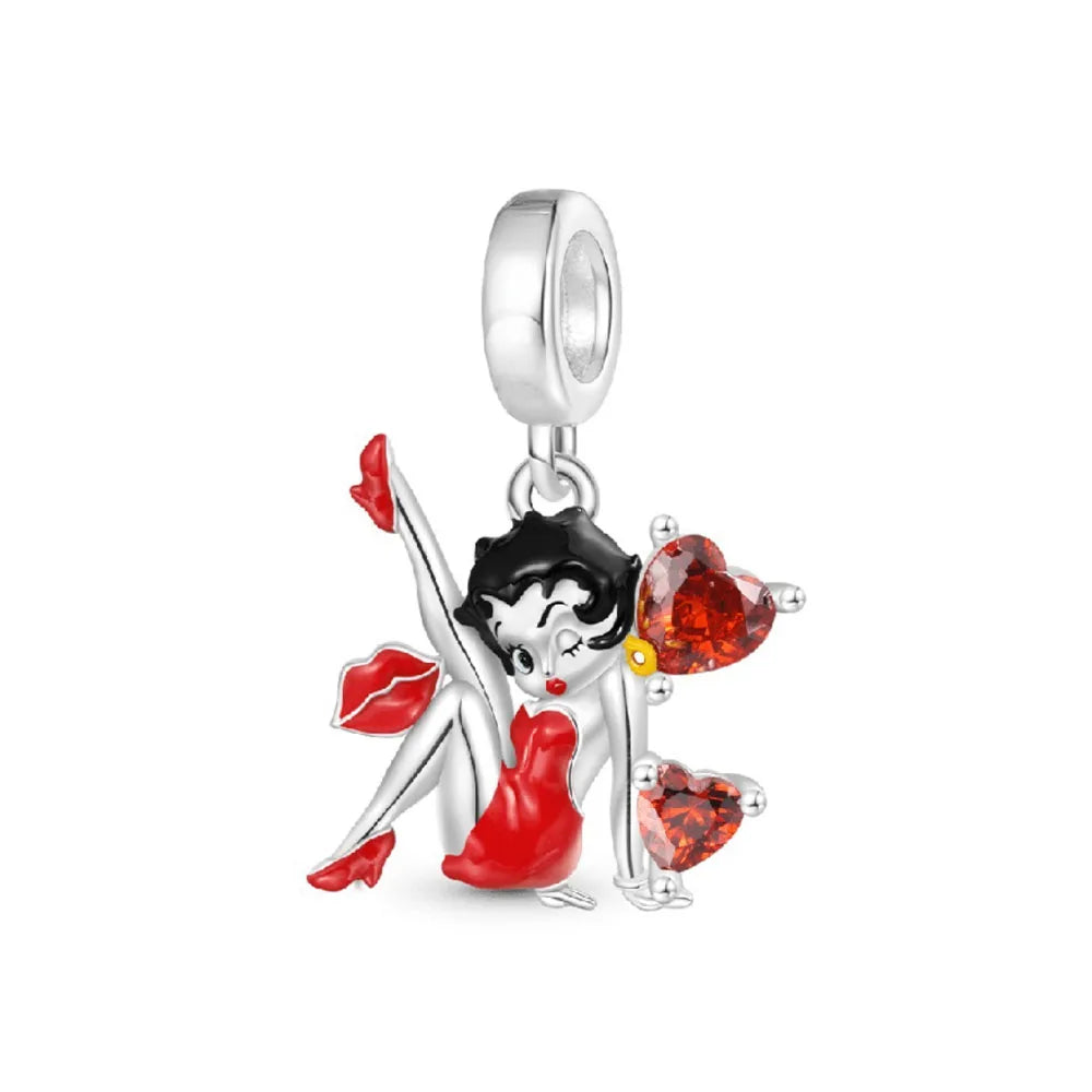 925 Silver Flower Basket Dog Beads for Boys and Girls Pendants Suitable for DIY Exquisite Jewelry