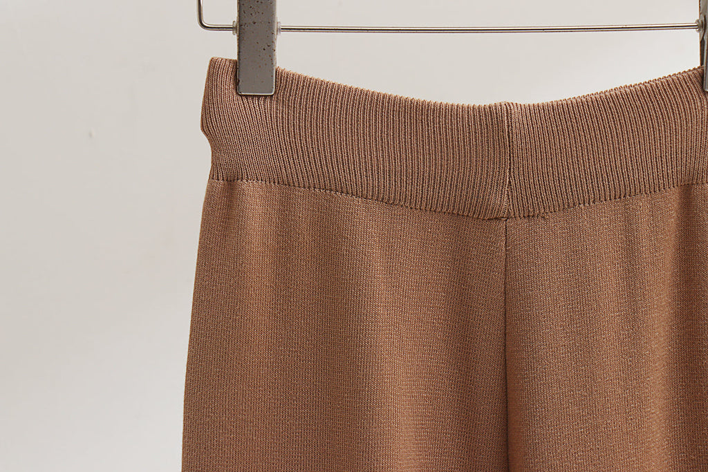 Winter Oversized Stripe Knitted Turtleneck Sweater Set with Casual Long Sleeve Pullover and Elastic Waist Pants