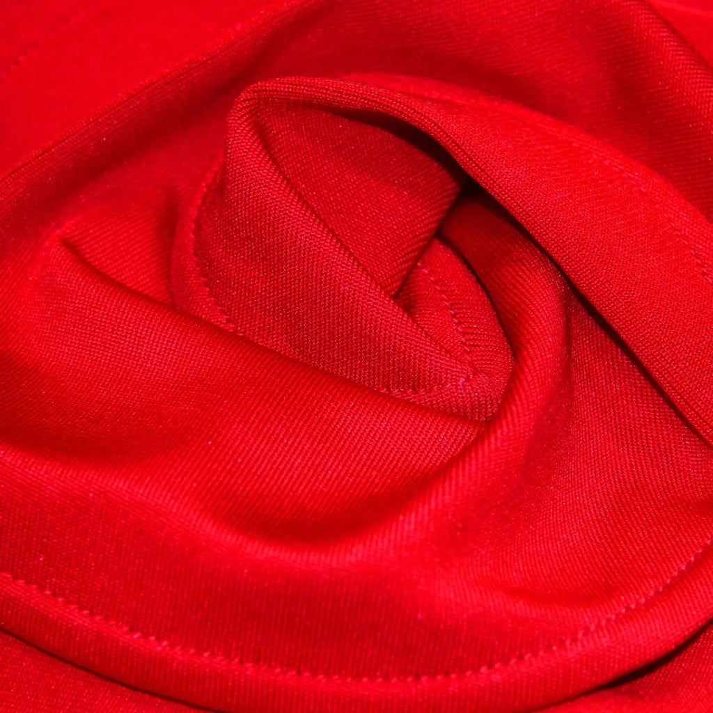 Strapless Midi Dress With 3D Flower Details Bodycon