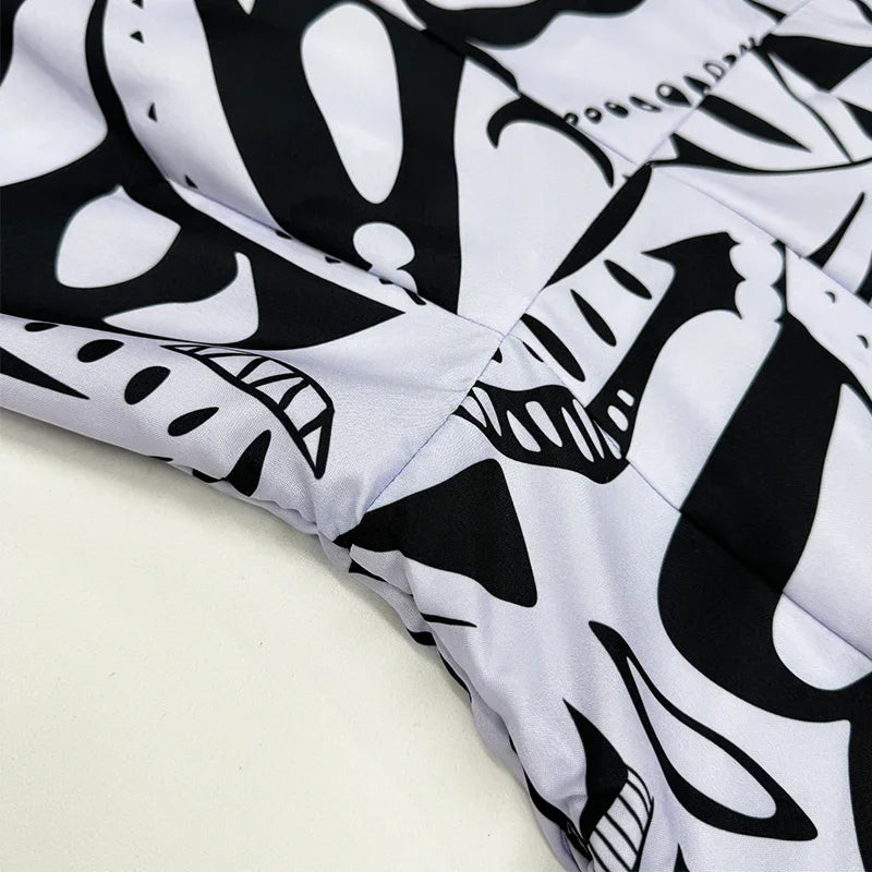 Women Long Printed V Neck Pleated Dress With Slit