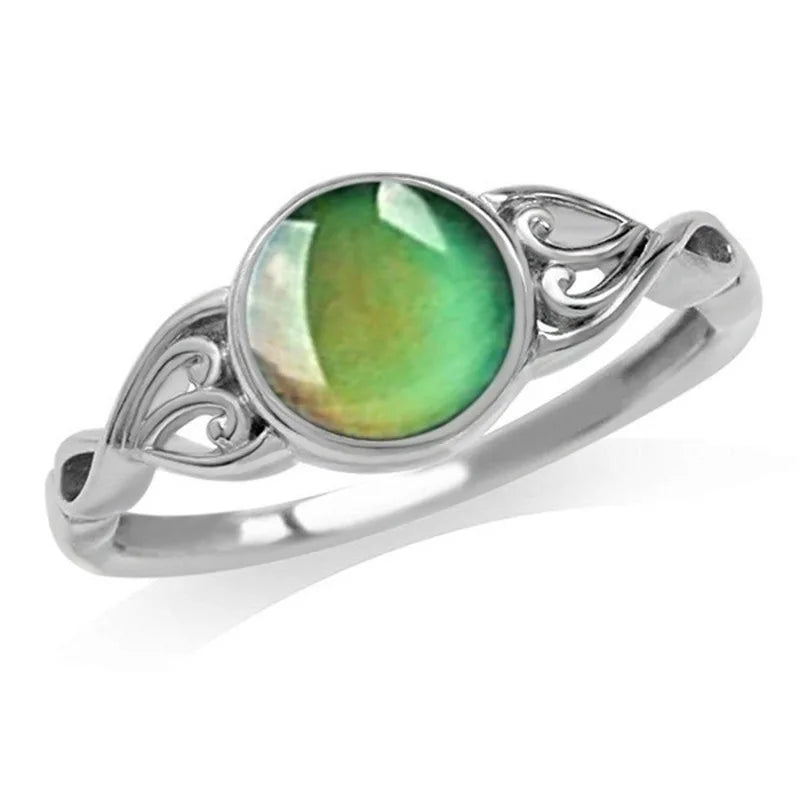 Moonstone Color Changing Mood Ring for Fashion Jewelry Gift