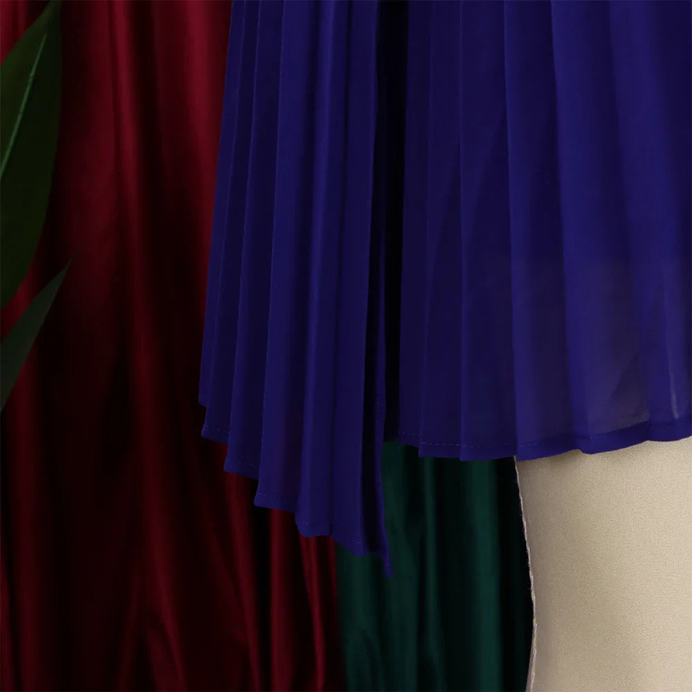 Elegant Chiffon Dress For Women Batwing Sleeve Knee Length