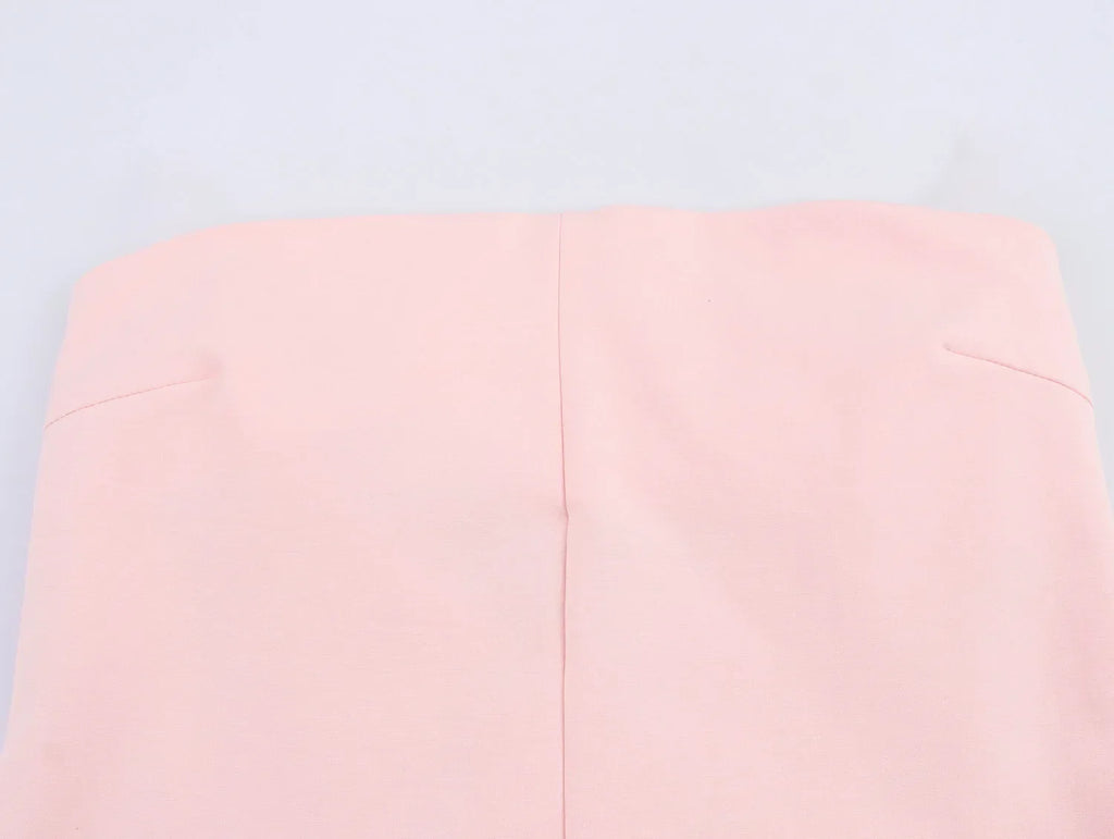 Women High Waist Straight Leg Jumpsuit with Halter Neck Sleeveless Design Side Zipper Wide Leg Pants Chic Spring Summer Outfit