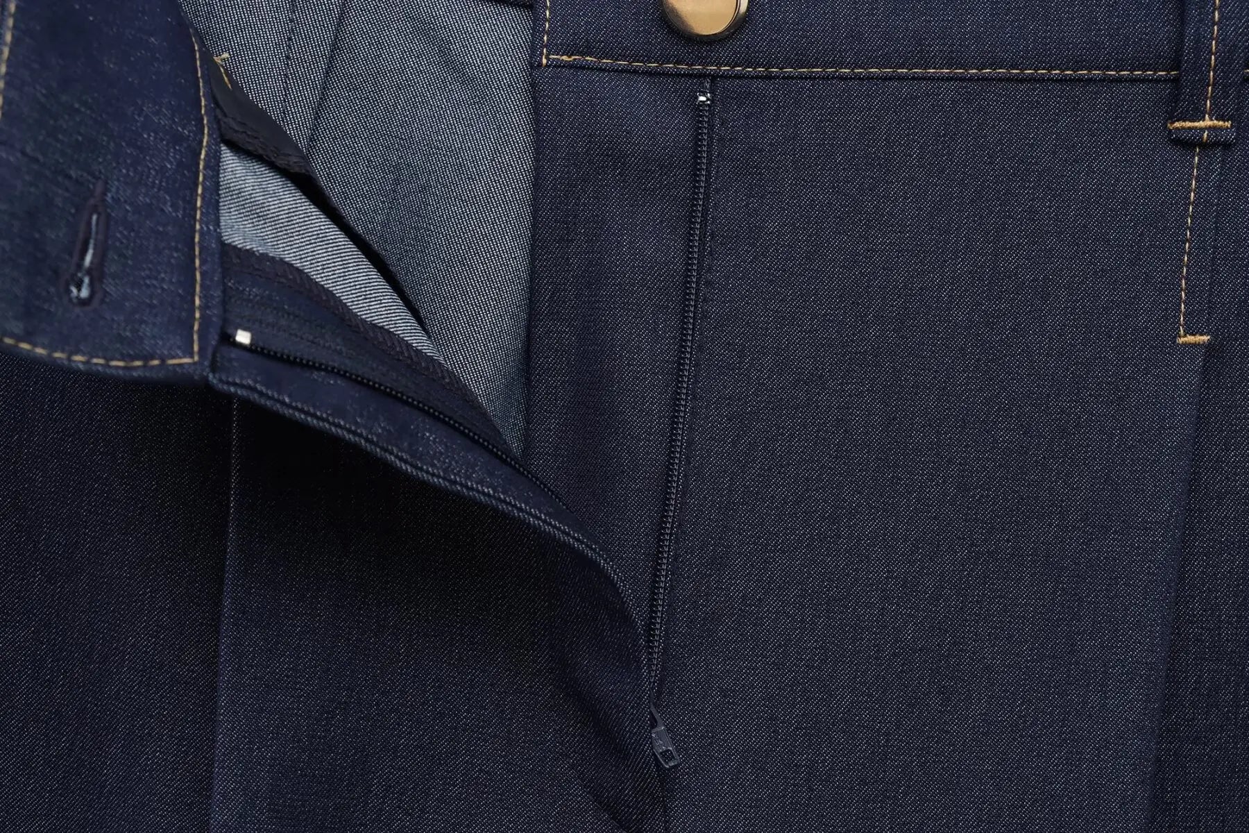 Fashion Women Solid Jacket and Wide Leg Pant Set with Cropped Coat and Zipper Details