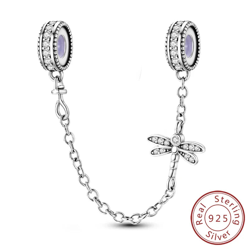 Glowing Luminous Firefly Butterfly Pendant Charm Beads in 925 Sterling Silver for Bracelet Jewelry