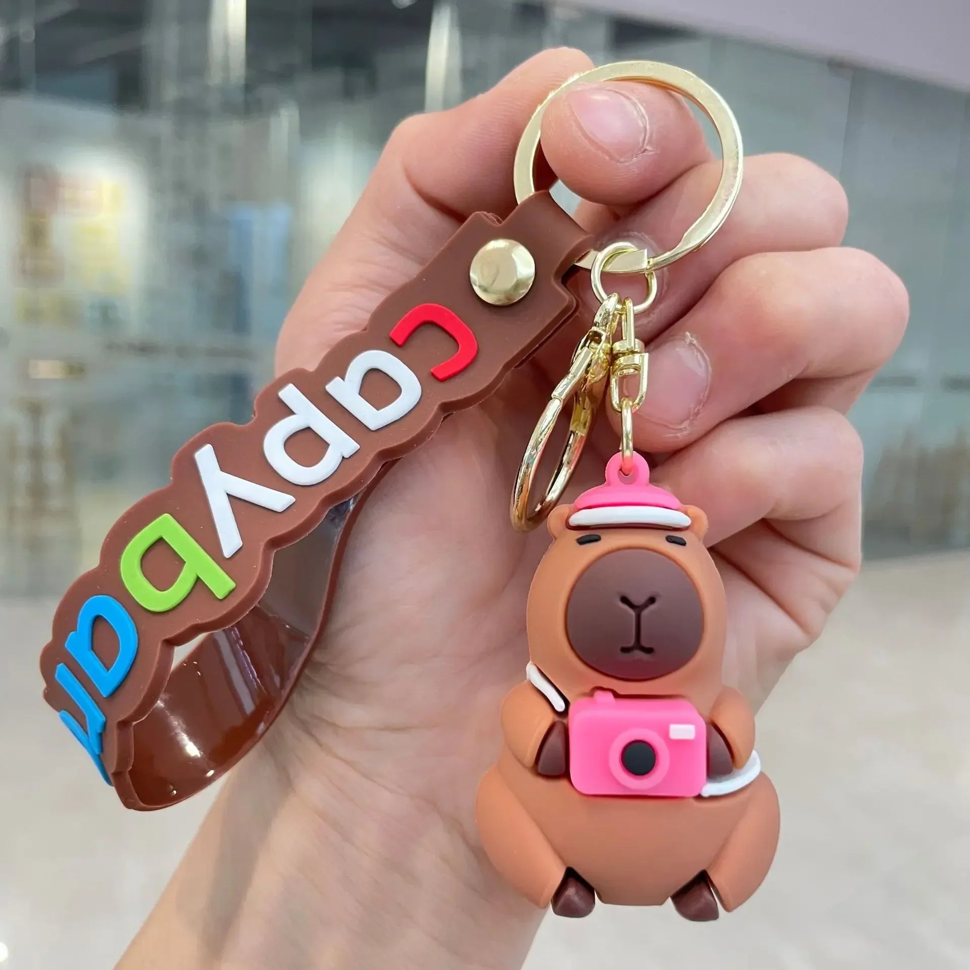 Capybara Keychain Soft PVC Cute Key Accessories for Boys and Girls Ideal Party Gifts
