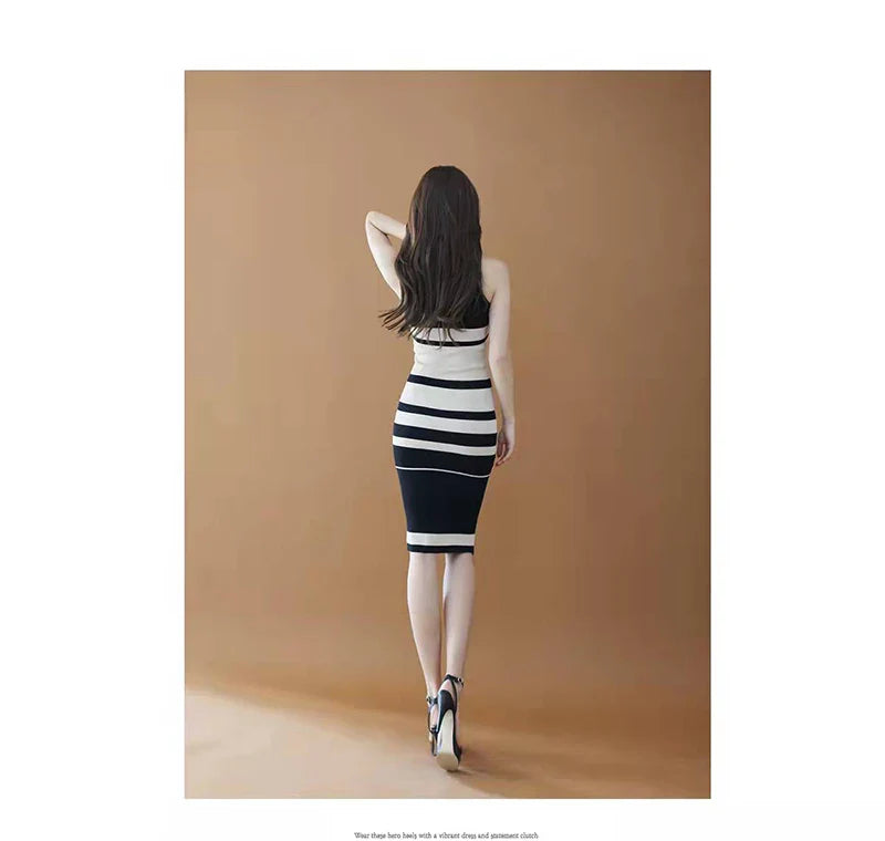 Womens Summer Bodycon Maxi Dress Sleeveless Bandage Knit