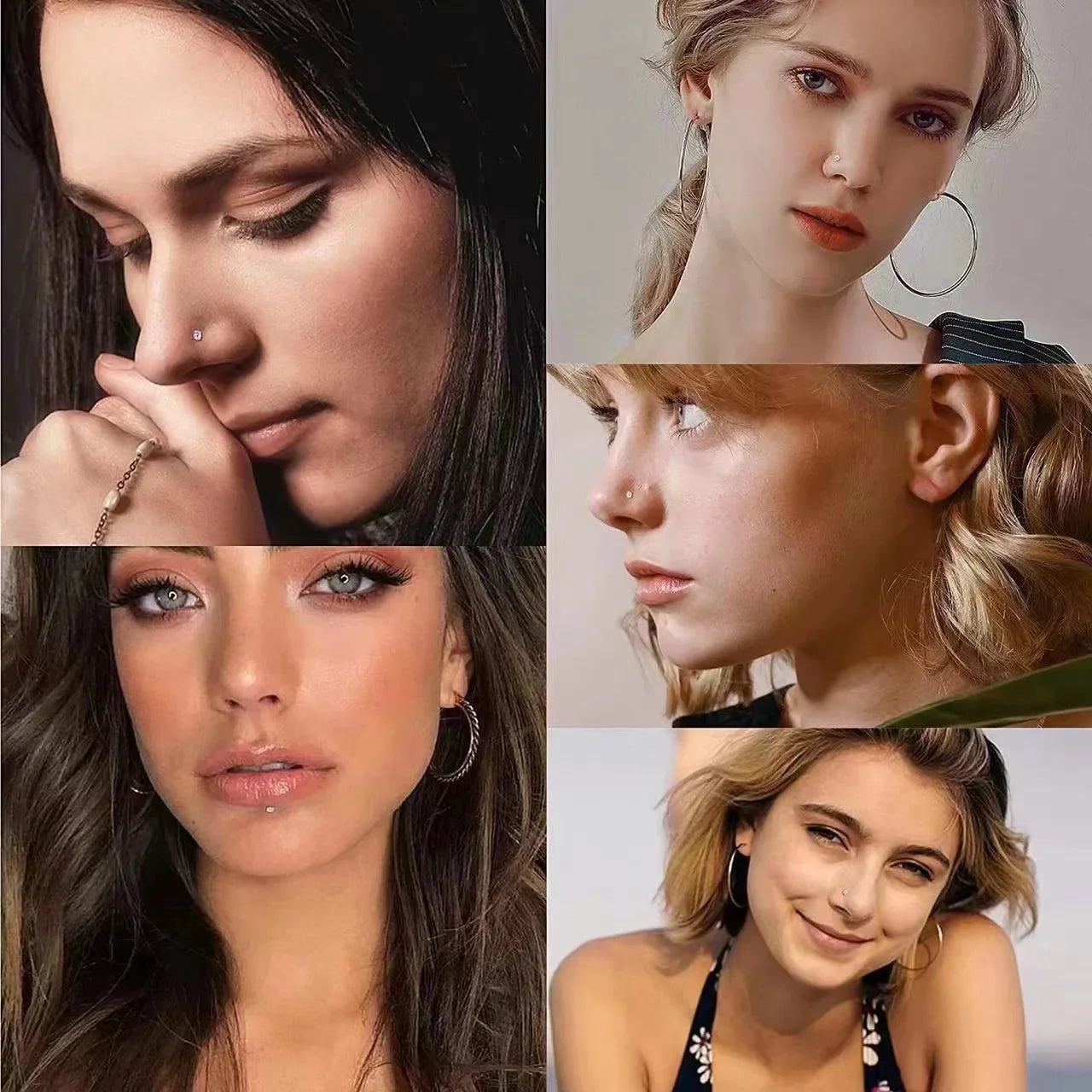 Disposable Nose Piercing Gun Kit with Built-in Stainless Steel Nose Stud and Alcohol Cotton