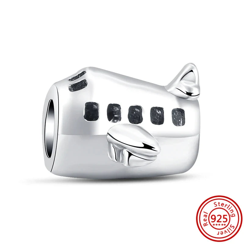 Fit Pantaro Peacock Cake Teeth Butterfly Crown S925 Silver Charms Beads Fine Jewelry for Women Gift