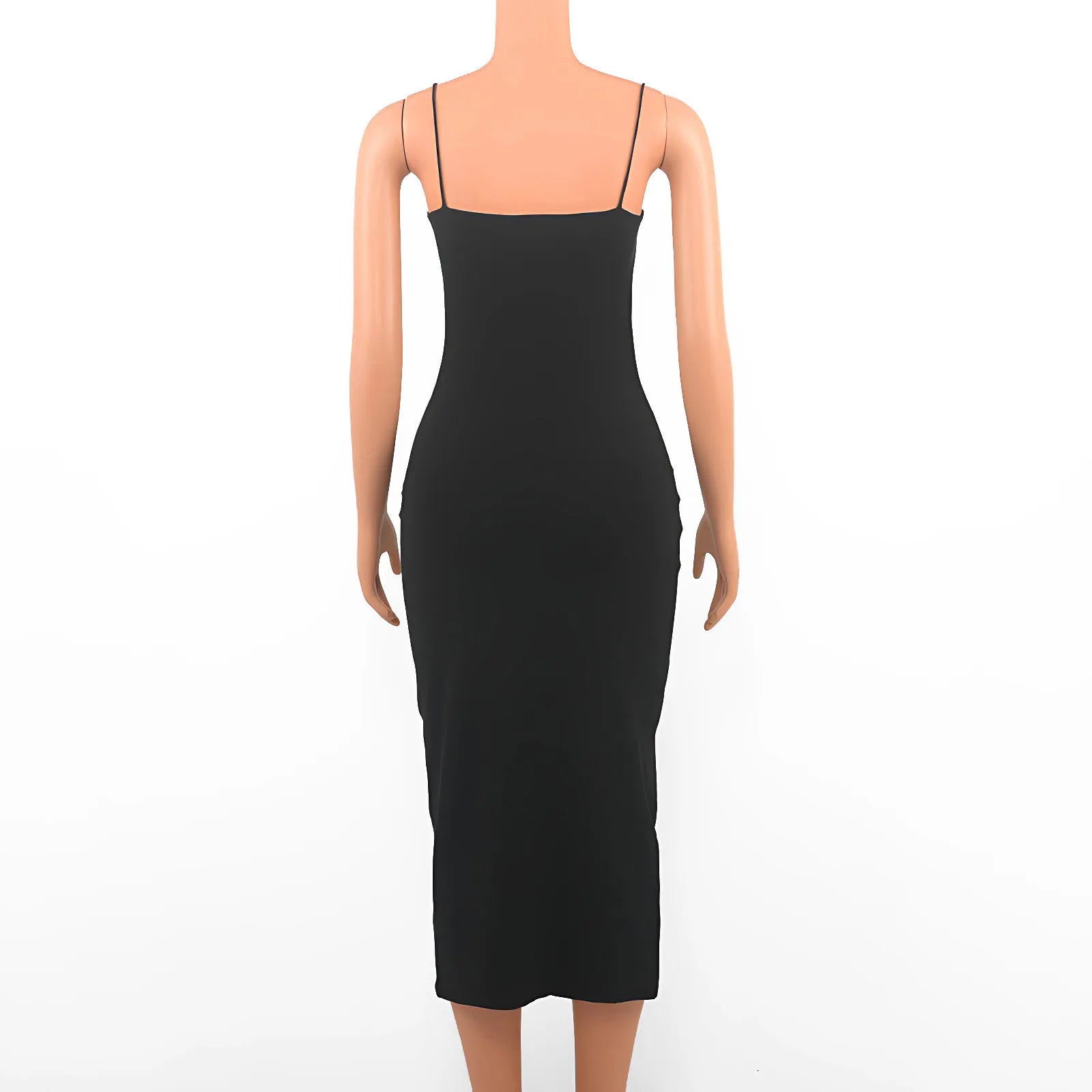 Black Backless Sleeveless Bodycon Dress For Parties