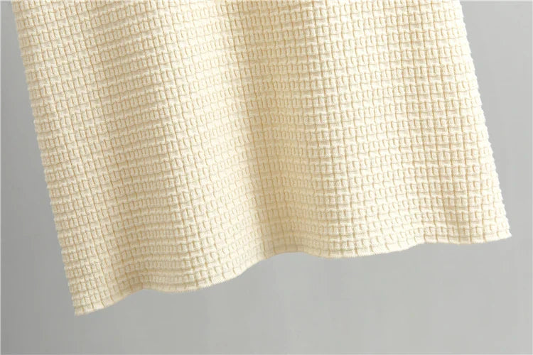 Elegant O Neck Knitted Dress for Women Autumn Slimming