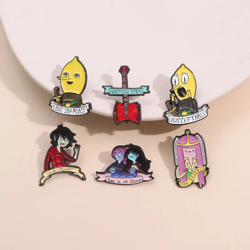 Cute Cartoon Anime Character Enamel Pins Custom Little Monk Brooches Funny Jewelry Gift for Friends