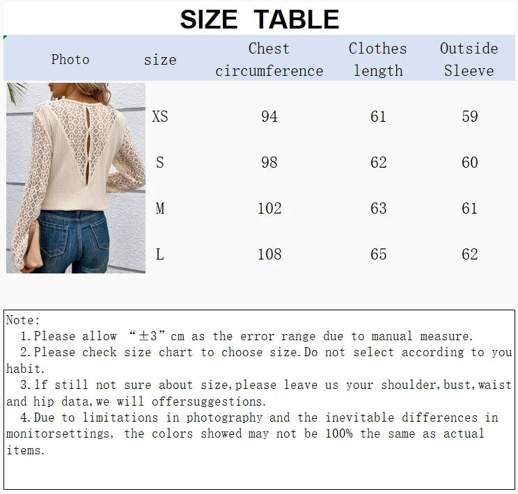Autumn Solid Color Lace Stitching Long Sleeve Casual T-Shirt