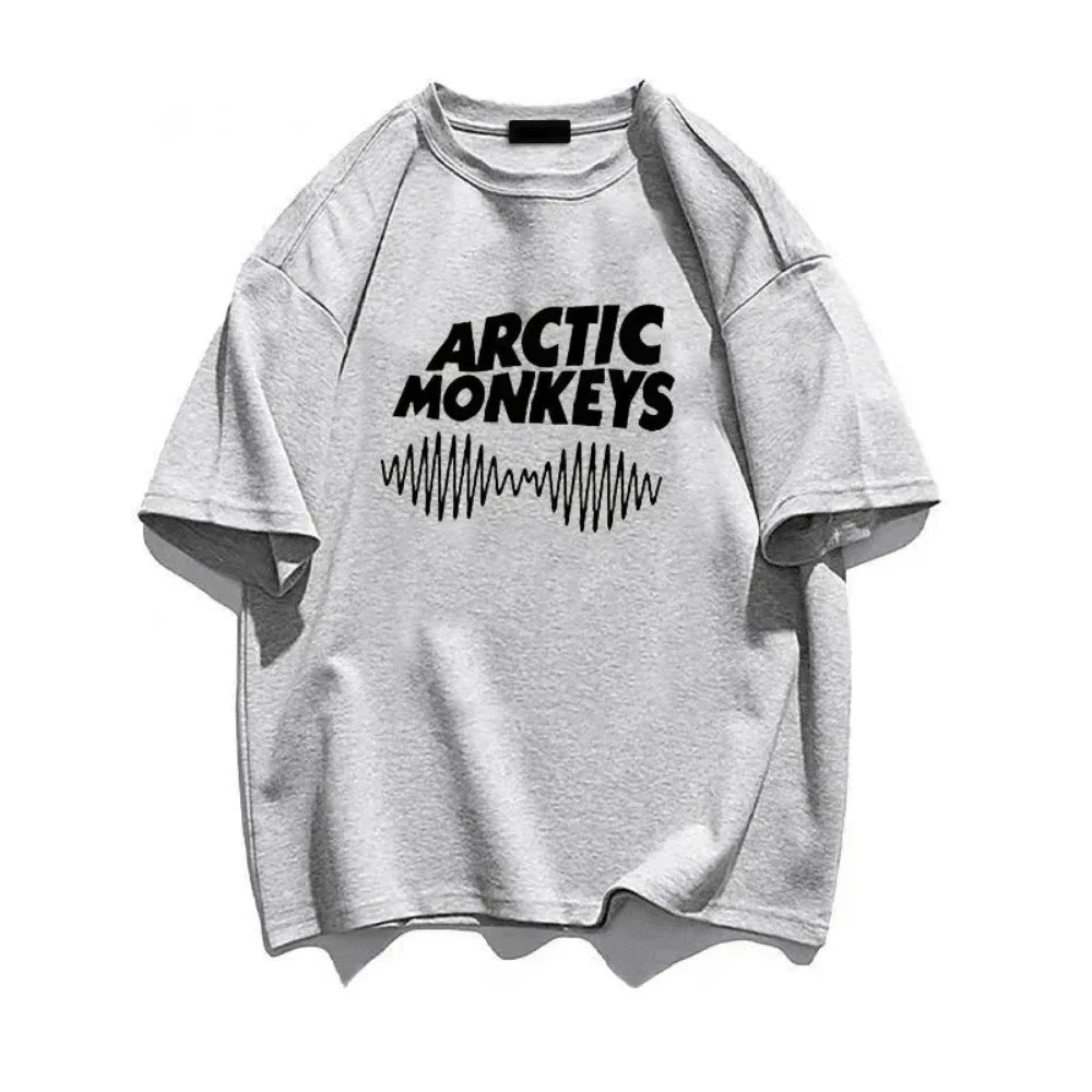 Arctic Monkeys Graphic T Shirt for Women Casual Manga Style White Tee