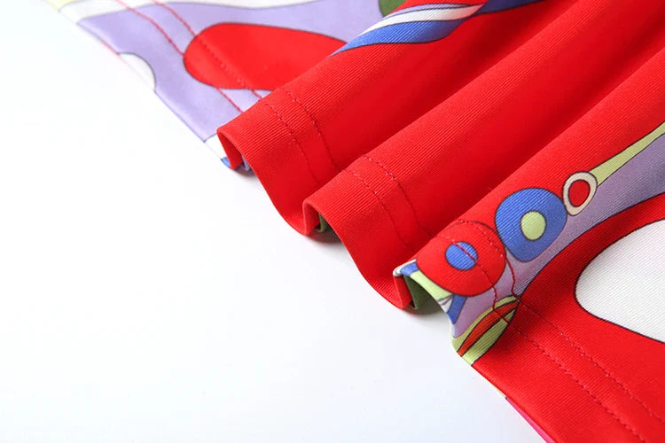 Colorful Print Backless Bodycon Dress Sleeveless Summer