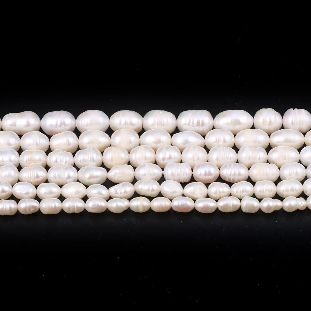 Natural Freshwater Rice Beads 5-6mm Loose Spacer Beads for DIY Jewelry Making Necklaces and Bracelets