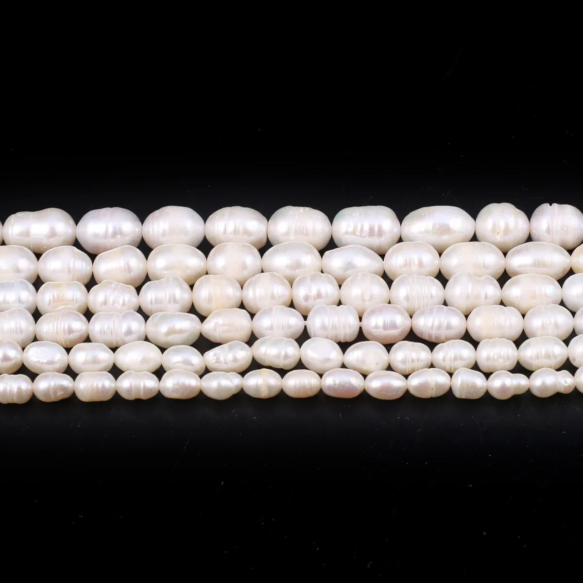 Natural Freshwater Rice Beads 5-6mm Loose Spacer Beads for DIY Jewelry Making Necklaces and Bracelets