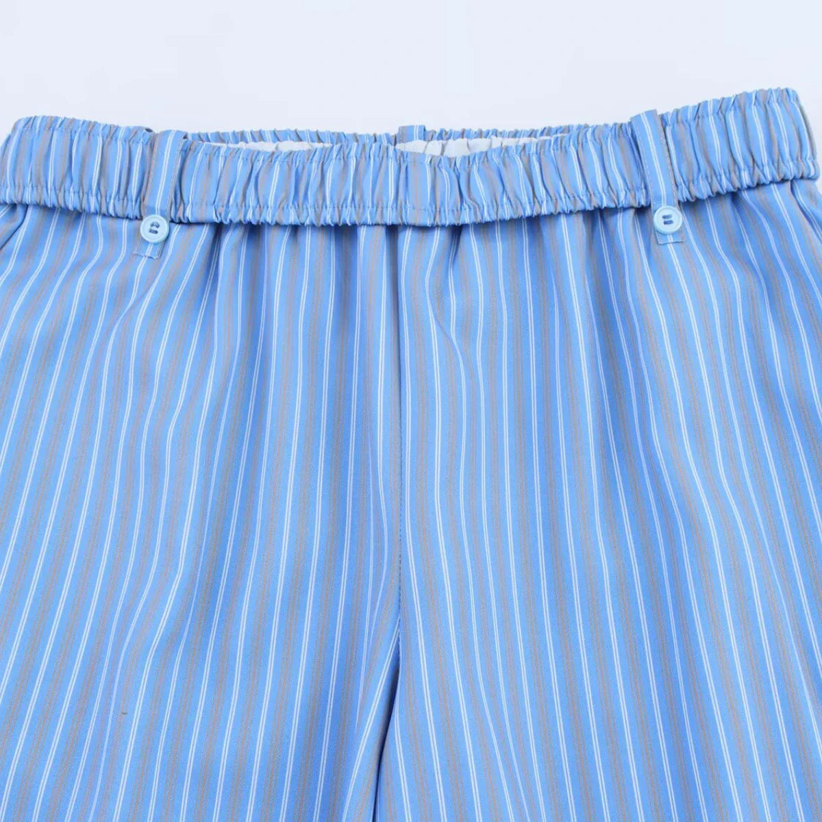 Asymmetric Striped Vest Pants Suit for Women with Round Neck Sleeveless Top and Elastic Waist Pants, Casual Chic Outfit for Spring and Summer