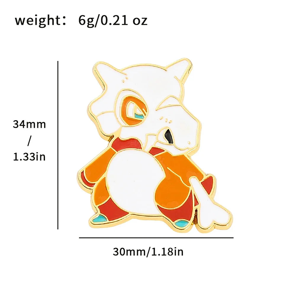 Creative 4 Piece Enamel Brooch Set Featuring Cute Game Console Pikachu Togepi and Charmander Pins for Wallet Backpack and Clothing