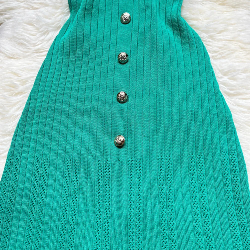 Knit Bodycon Maxi Dress With Short Sleeves O Neck Stylish