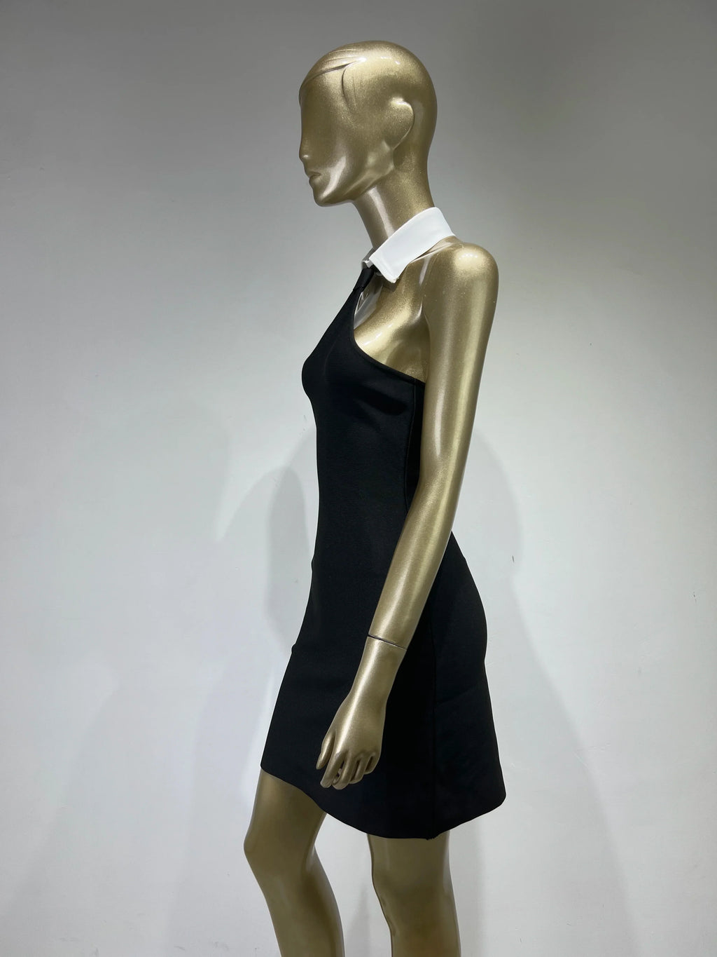 Patchwork Backless Mini Bandage Dress For Evening Party