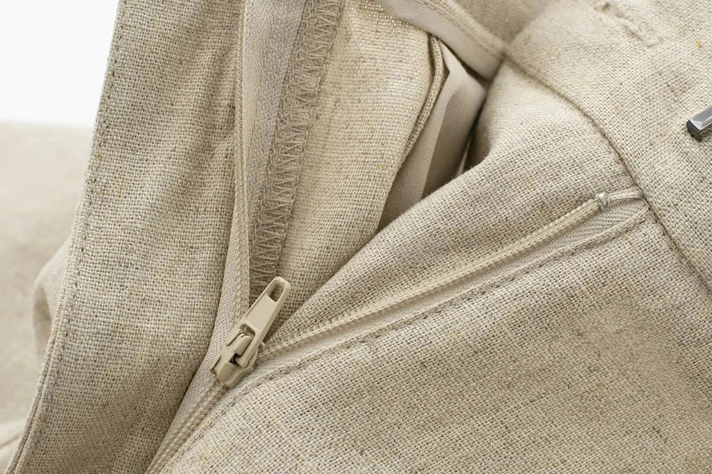 Casual Linen Sleeveless V-Neck Vest for Women Single Breasted Office Fashion Lightweight Linen Top