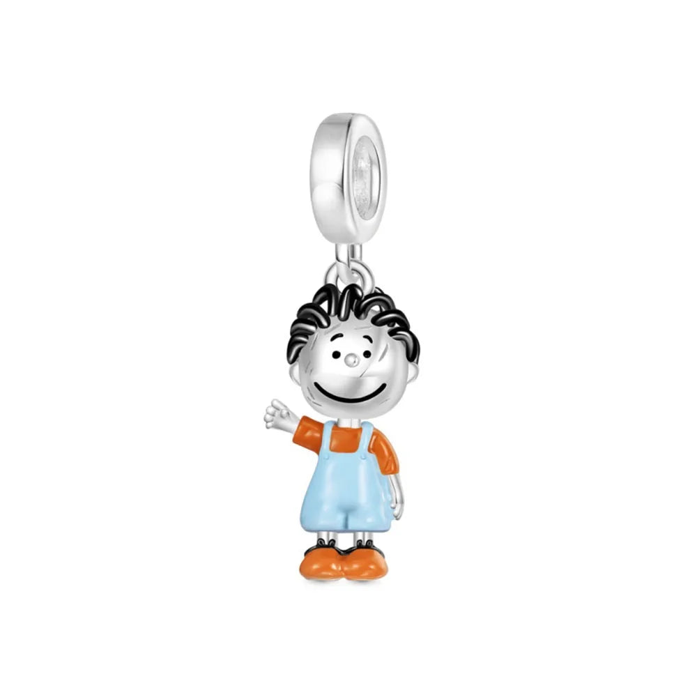 925 Silver Flower Basket Dog Beads for Boys and Girls Pendants Suitable for DIY Exquisite Jewelry