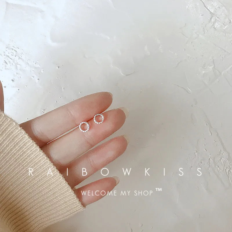 925 Silver Mini Star Heart Butterfly Stud Earrings for Women Hypoallergenic Daily Wear