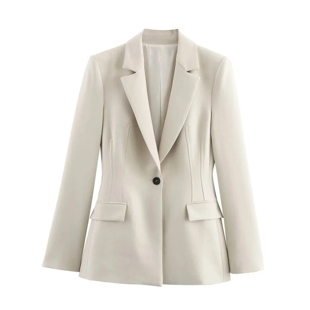 Elegant Women Blazer And Pants Suit For Office Wear