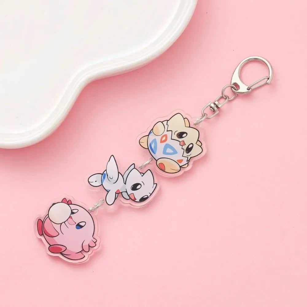 Cute Anime Acrylic Keychain Accessory Cartoon Car Bag Pendant Gift for Friends Fans