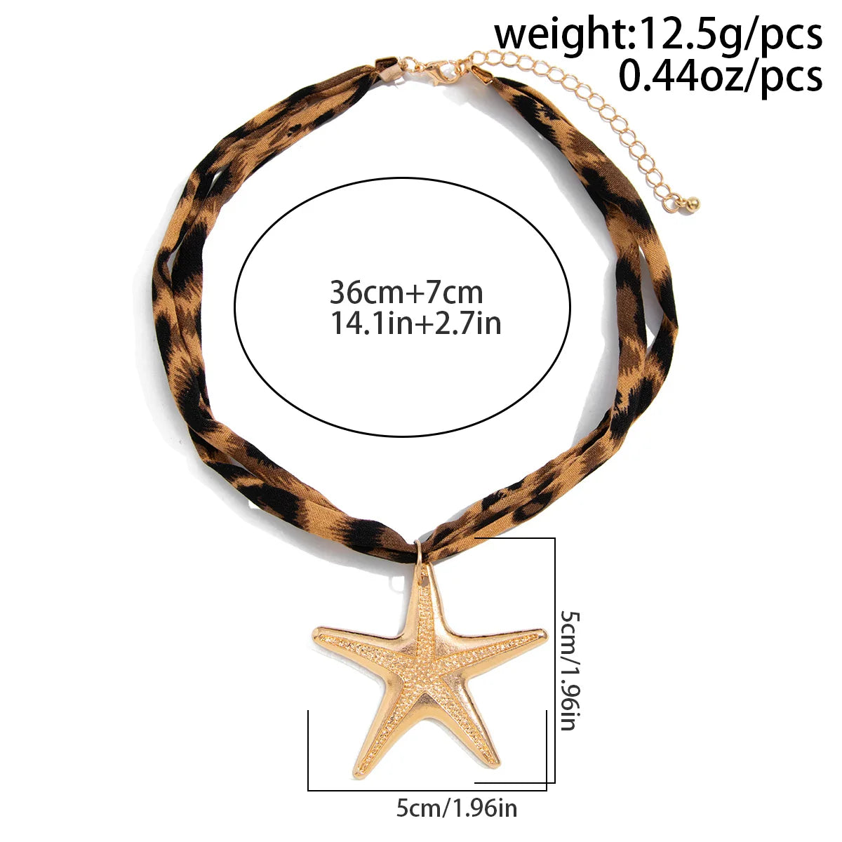 Ethnic Multilayer Velvet Chain Necklace with Metal Conch Starfish and Heart Pendants for Women