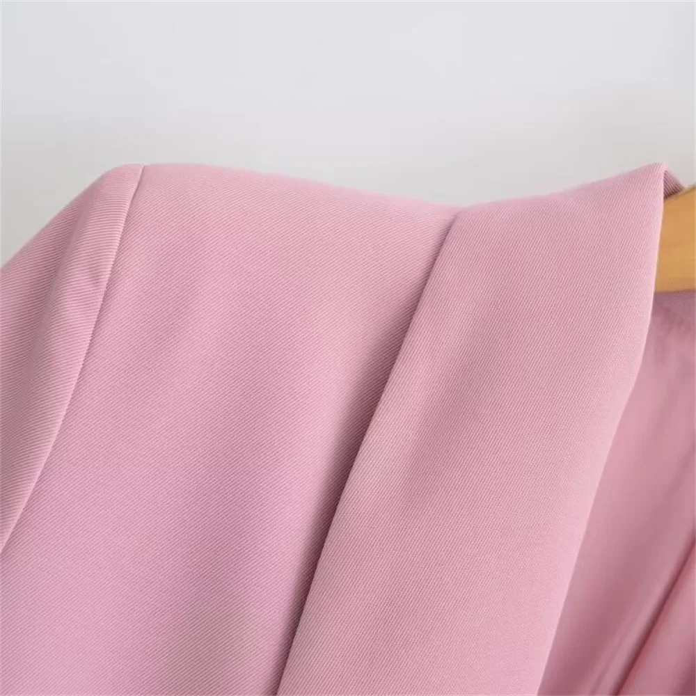 Autumn Women's Fashion Loose Dress and Collar Suit Jacket with Long Pants Two-Piece Set for Chic Style