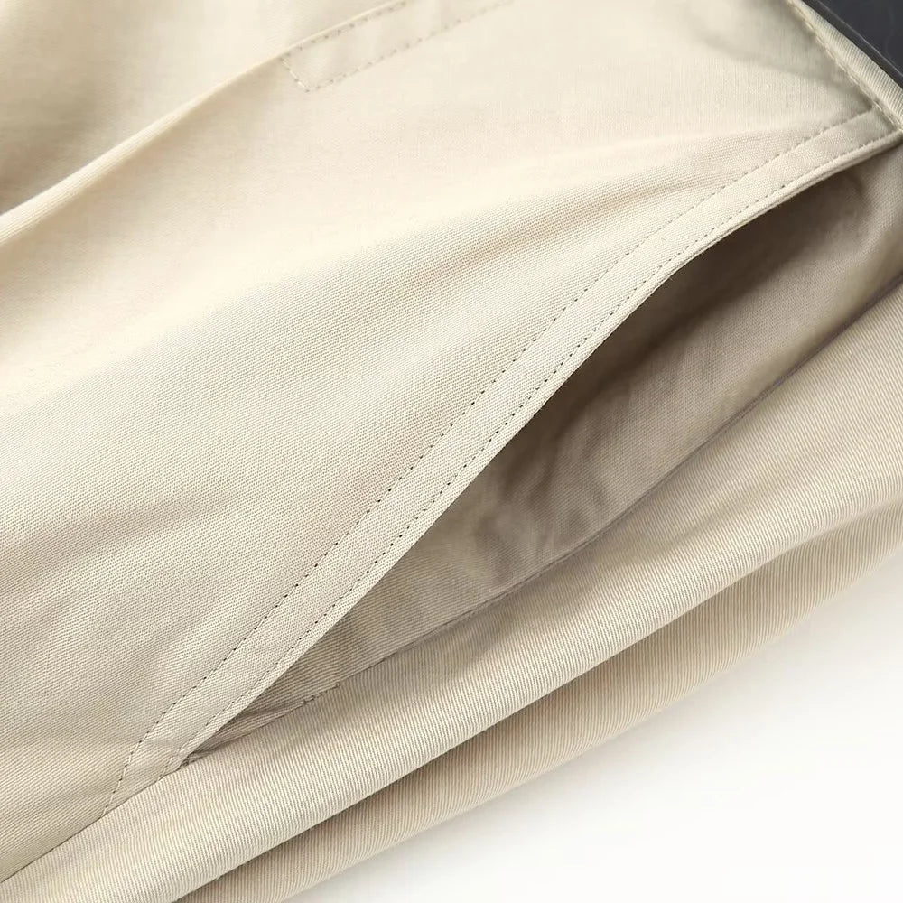 Women's Casual Dress With Belt Splicing Design Lightweight