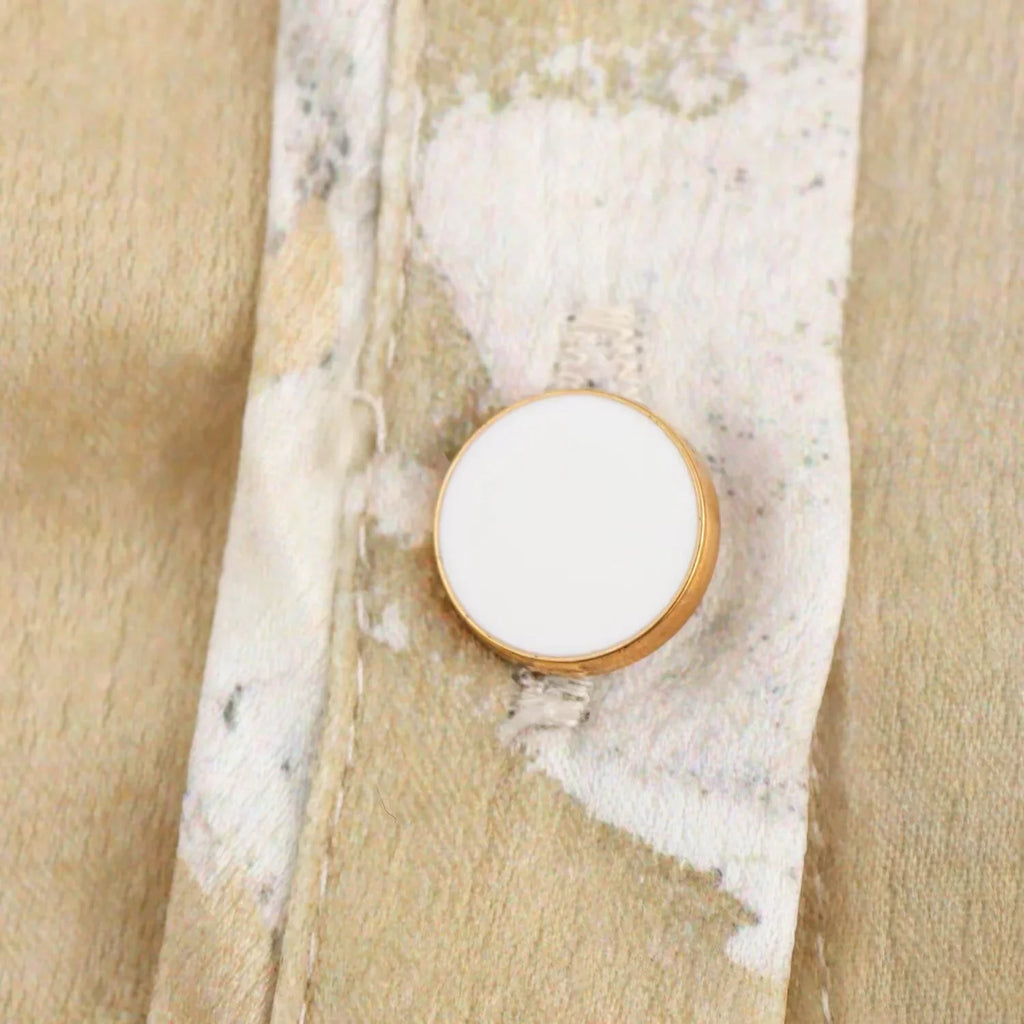 Silk Satin Flower Print Long Sleeve Shirt and Pants Set for Women