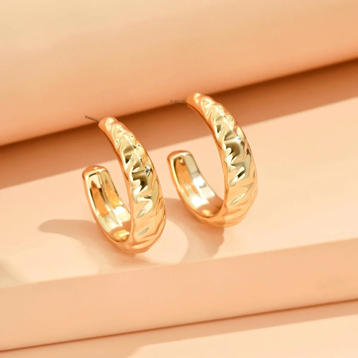 Geometric Irregular Metallic Color Earrings for Women Minimalist Trendy Jewelry Gift