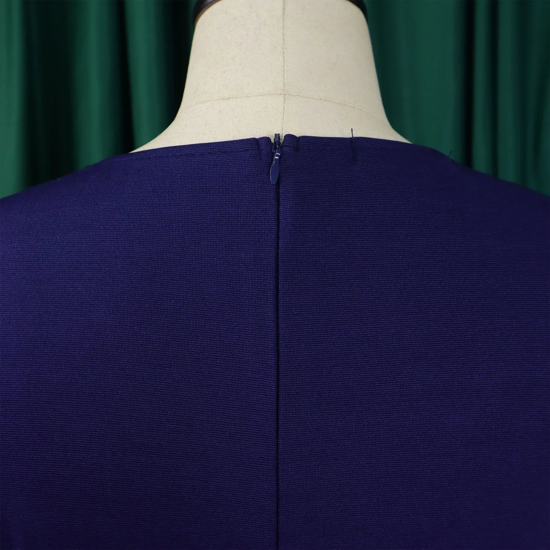 V Neck Office Dress For Women Belted Pleated Mid Calf