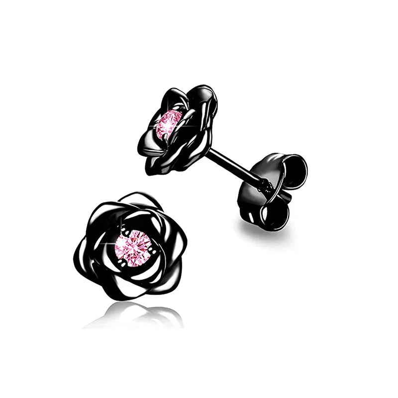 Eternity Love Heart Earrings for Women in Silver and Gold Fashion Chic Wedding Jewelry