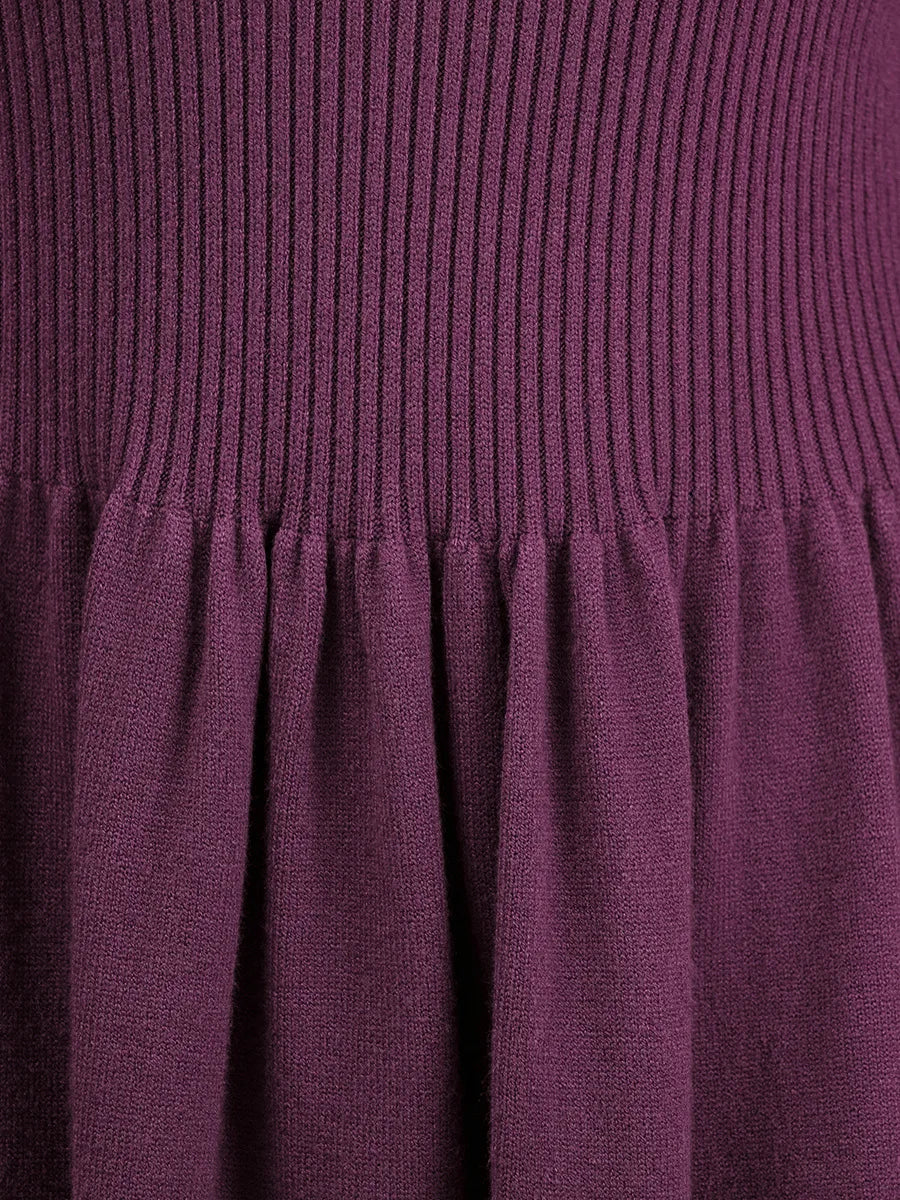 Women's Autumn Knit Dress Bodycon Maxi O Neck Chic Office