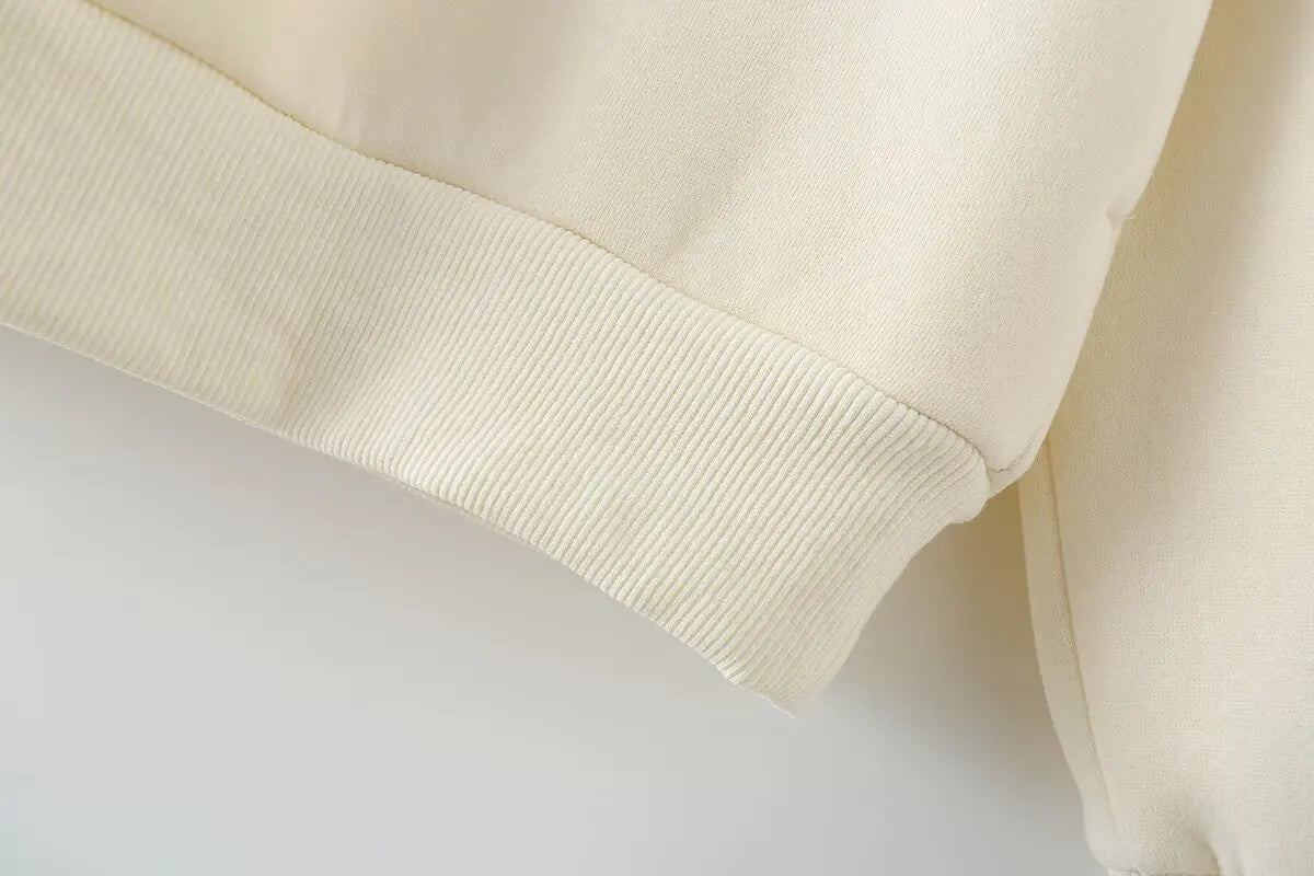 Chic Solid Hoodie and Wide Leg Trouser Set for Women with Elastic Waist and Lace-Up Detail Perfect for Casual and Commute Wear