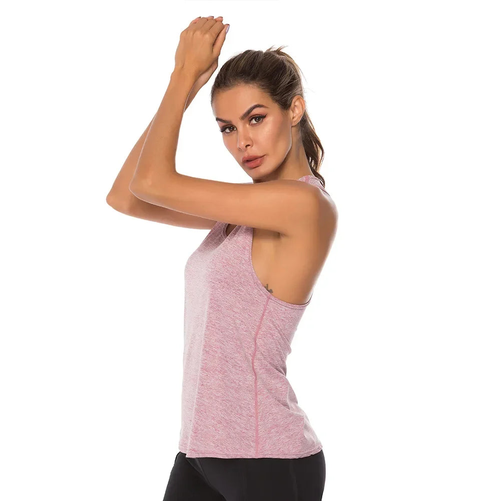 Women's Sleeveless Basic Tanks for Workout and Running - Quick Drying Breathable Sports Vest