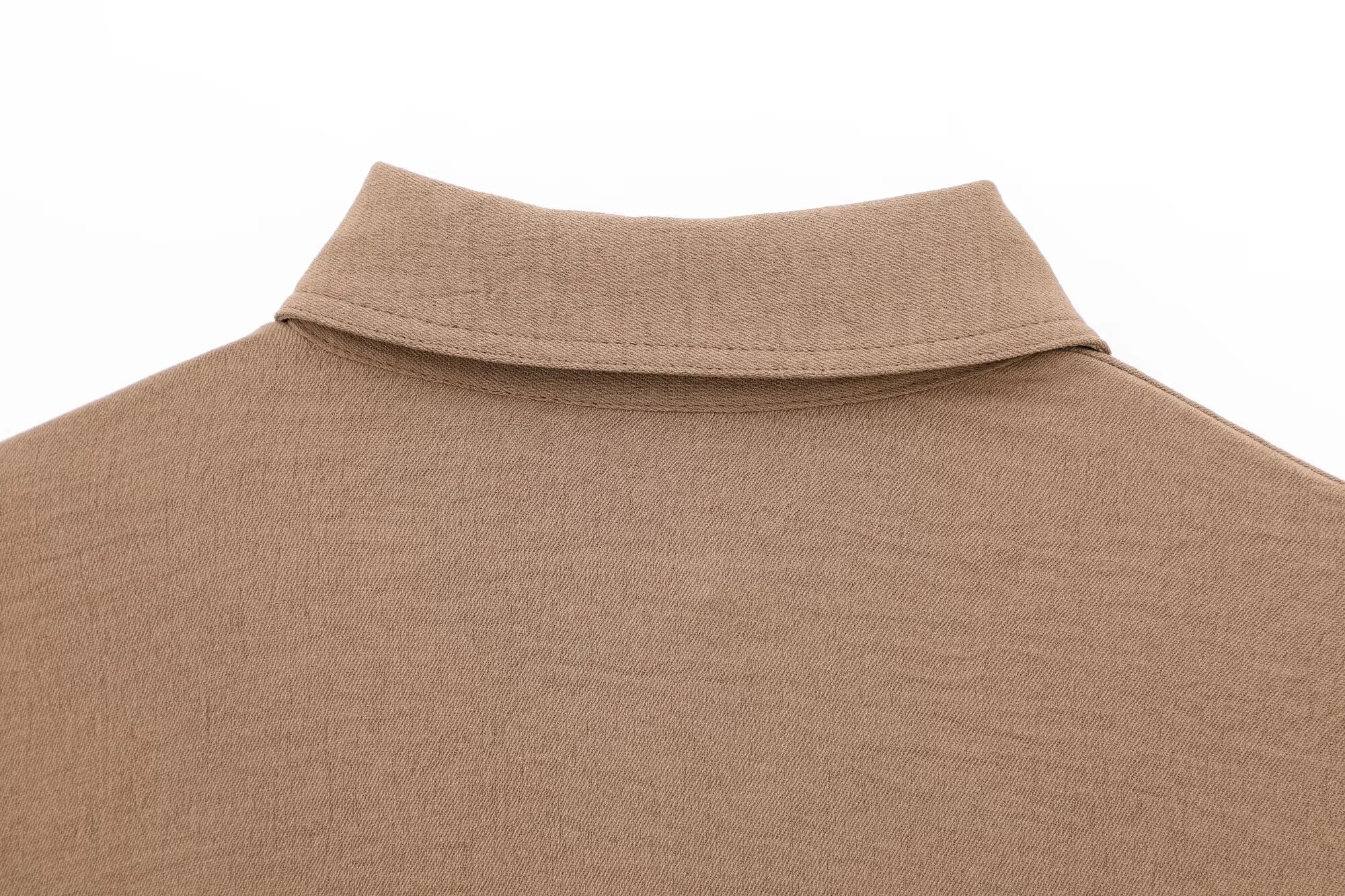 Safari Style Long Sleeve Drape Shirt and High Waist Pants Suit for Women