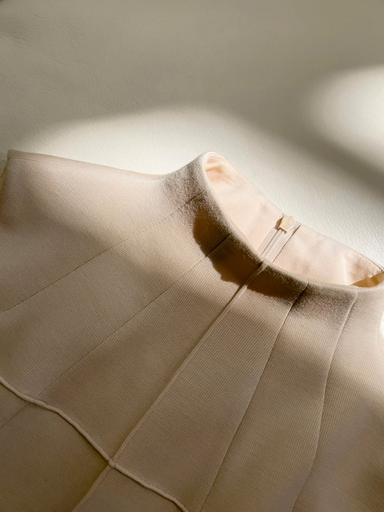 Elegant Square Collar Sleeveless High Waist Summer Dress