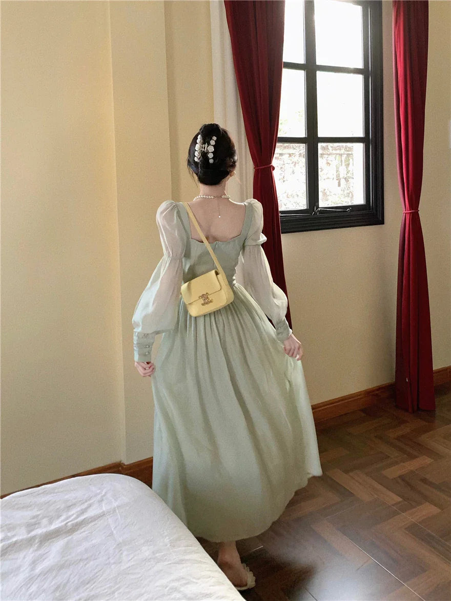 Elegant Long Sleeve Vintage Party Birthday Dress For Women